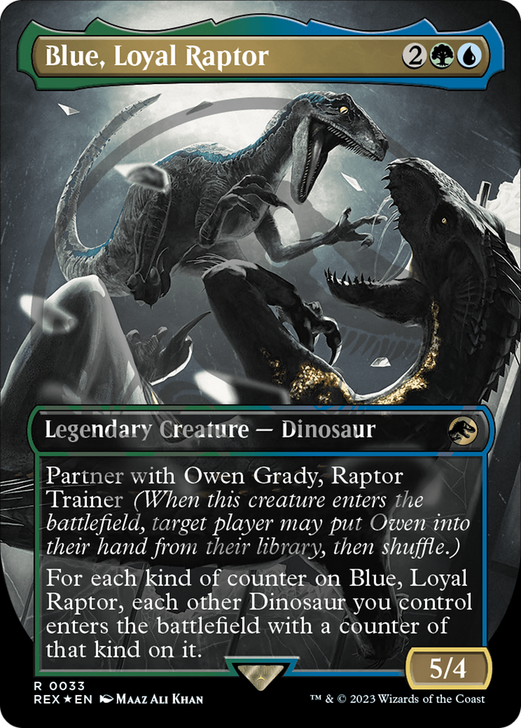 Blue, Loyal Raptor (Emblem) (Borderless) [Jurassic World Collection Tokens] | Odin's Place