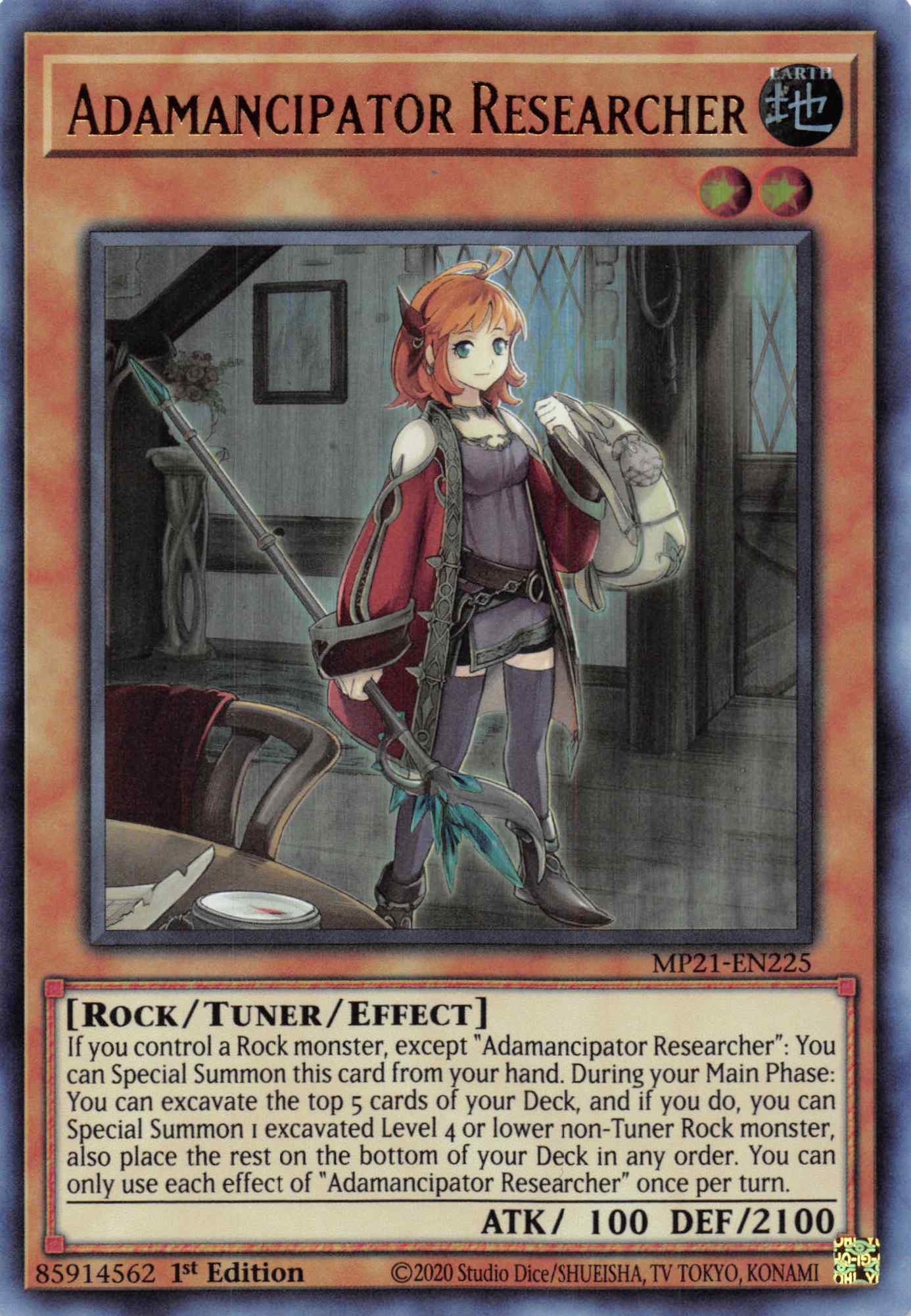 Adamancipator Researcher [MP21-EN225] Ultra Rare | Odin's Place