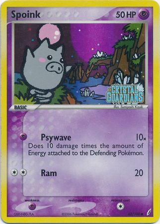 Spoink (62/100) (Stamped) [EX: Crystal Guardians] | Odin's Place
