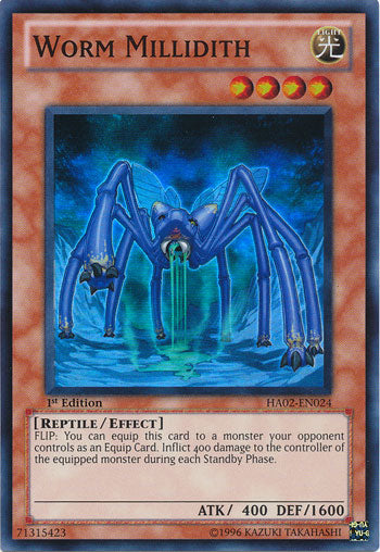 Worm Millidith [HA02-EN024] Super Rare | Odin's Place