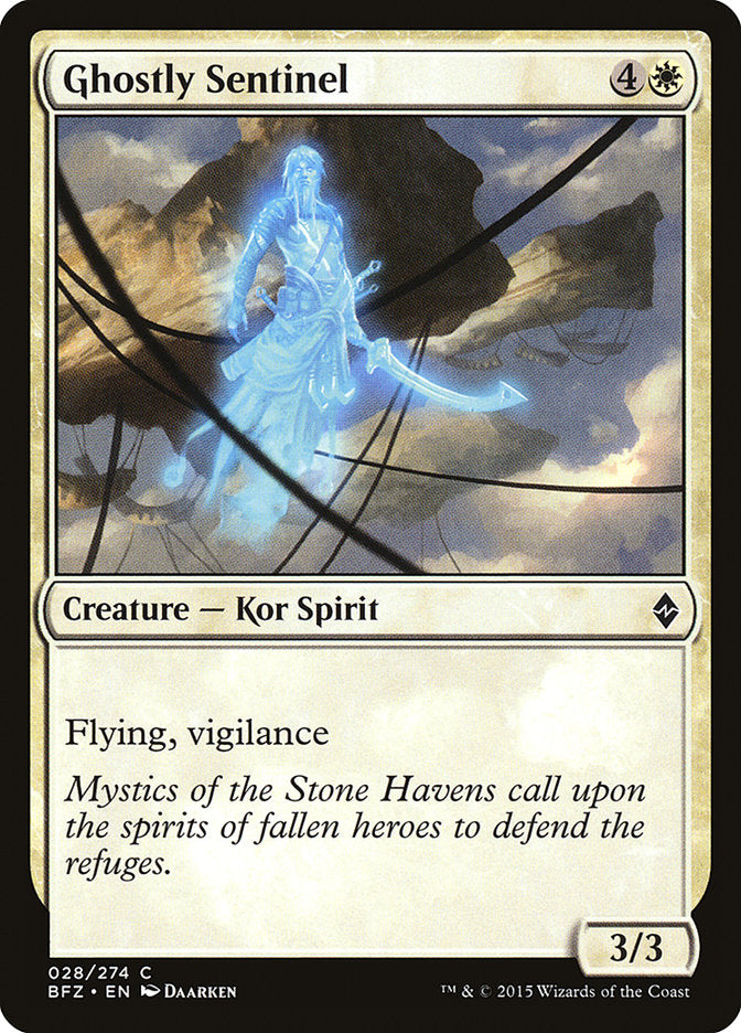 Ghostly Sentinel (28) [Battle for Zendikar] | Odin's Place