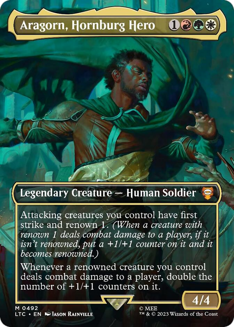 Aragorn, Hornburg Hero (Borderless) [The Lord of the Rings: Tales of Middle-Earth Commander] | Odin's Place