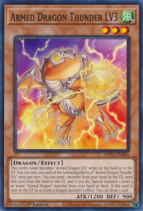 Armed Dragon Thunder LV3 [MP22-EN004] Common | Odin's Place