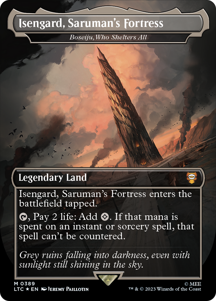 Isengard, Saruman's Fortress - Boseiju, Who Shelters All (Surge Foil Realms and Relics) [The Lord of the Rings: Tales of Middle-Earth Commander] | Odin's Place