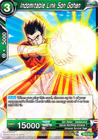 Indomitable Link Son Gohan (Starter Deck - The Guardian of Namekians) (SD4-02) [Colossal Warfare] | Odin's Place