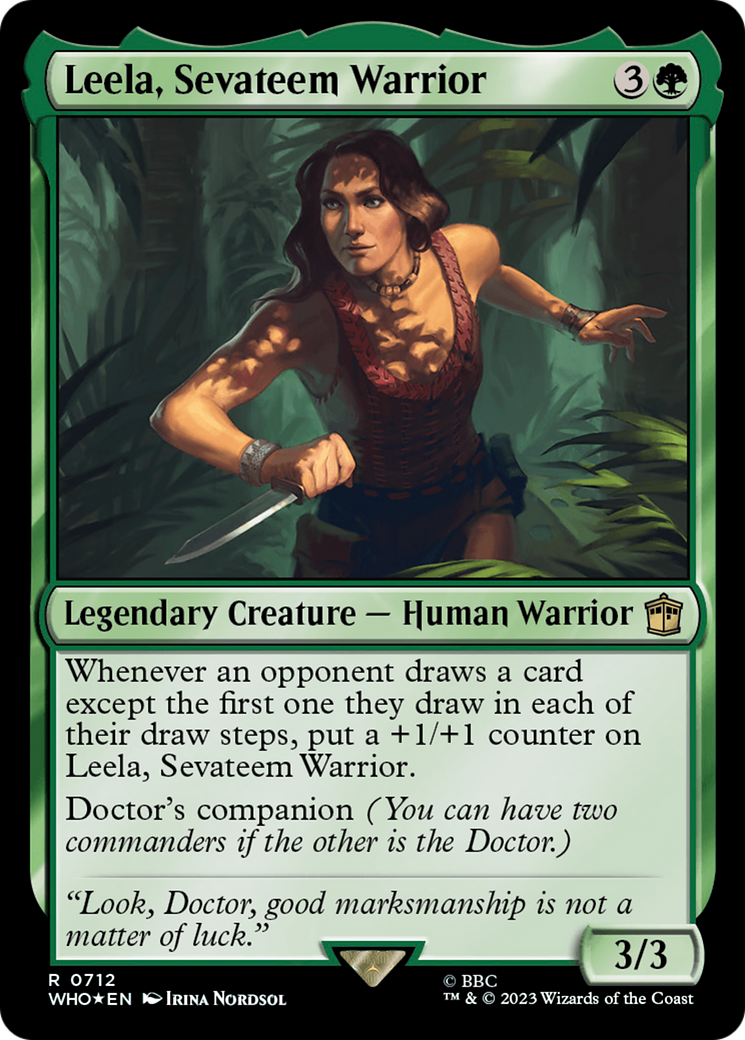 Leela, Sevateem Warrior (Surge Foil) [Doctor Who] | Odin's Place