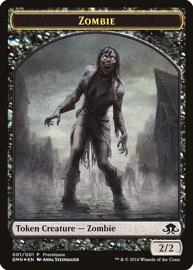 Zombie // Zombie Double-Sided Token [Eldritch Moon Prerelease Promos] | Odin's Place