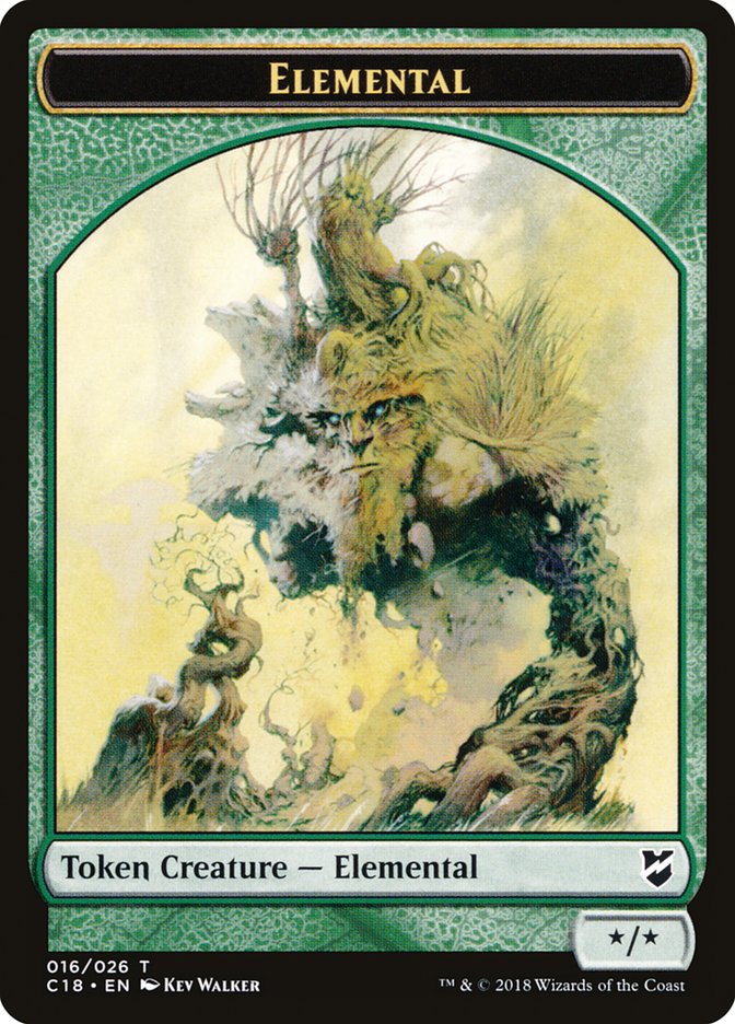 Cat Warrior // Elemental Double-Sided Token [Commander 2018 Tokens] | Odin's Place