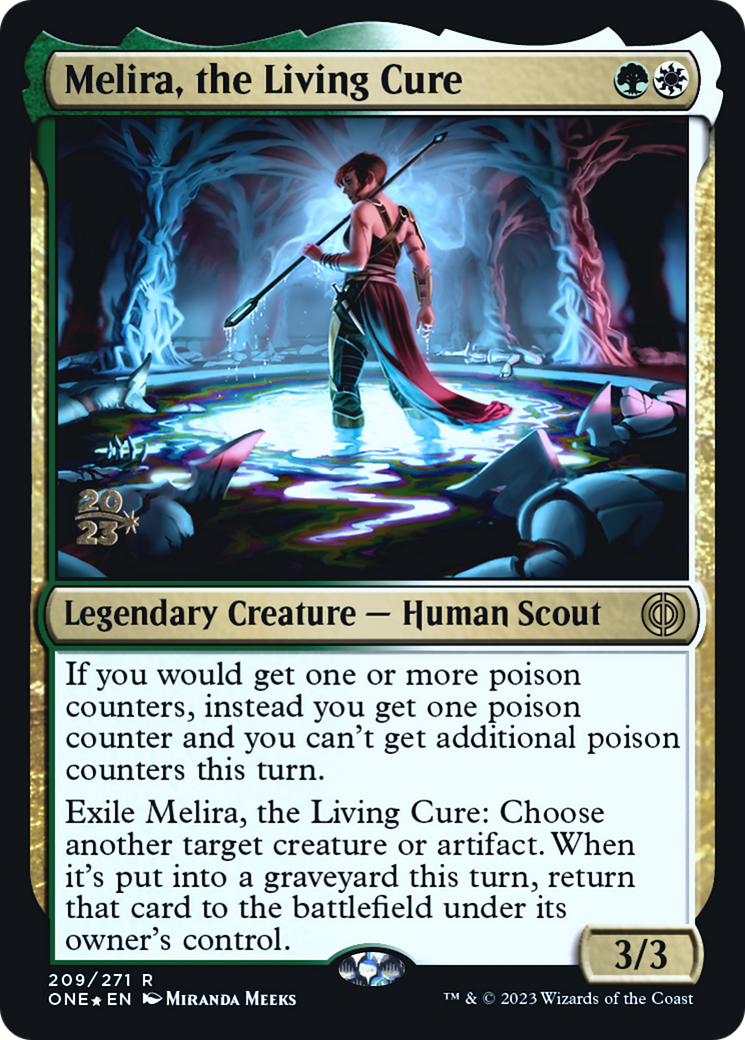 Melira, the Living Cure [Phyrexia: All Will Be One Prerelease Promos] | Odin's Place