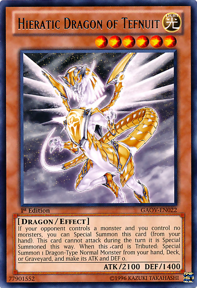 Hieratic Dragon of Tefnuit [GAOV-EN022] Rare | Odin's Place