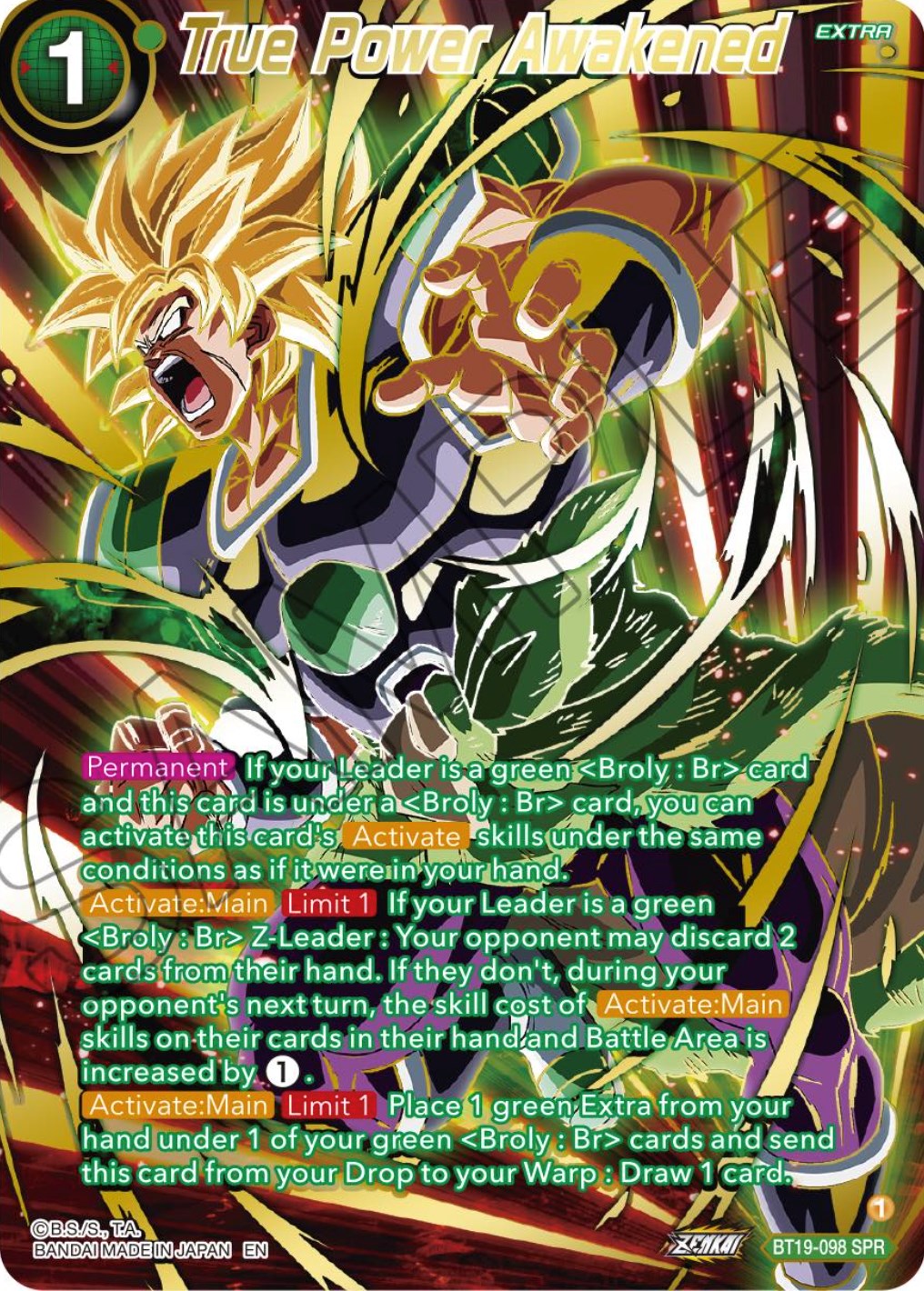 True Power Awakened (SPR) (BT19-098) [Fighter's Ambition] | Odin's Place