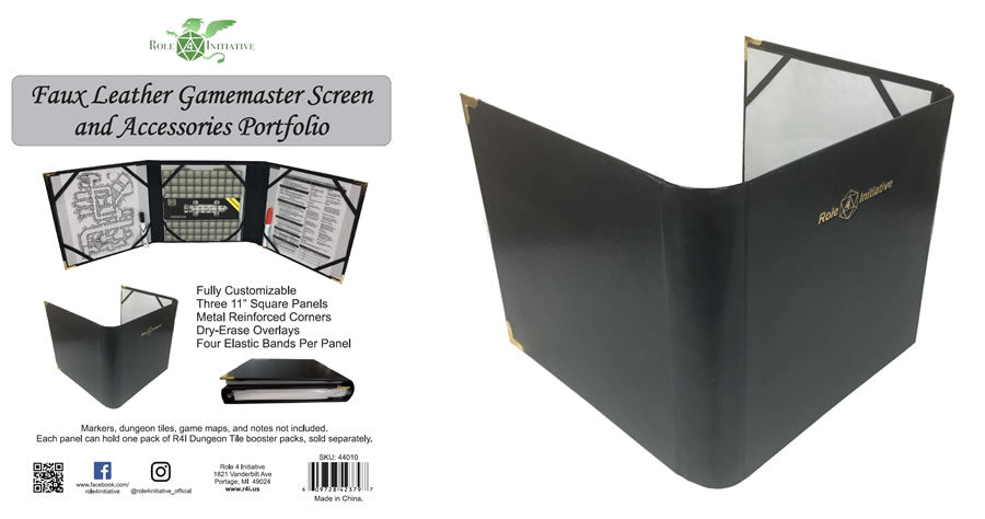 Faux Leather Gamemaster Screen and Accessories Portfolio | Odin's Place