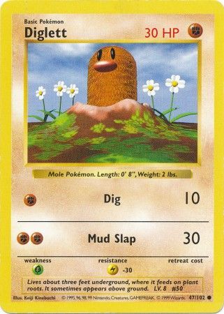 Diglett (47/102) [Base Set Shadowless Unlimited] | Odin's Place