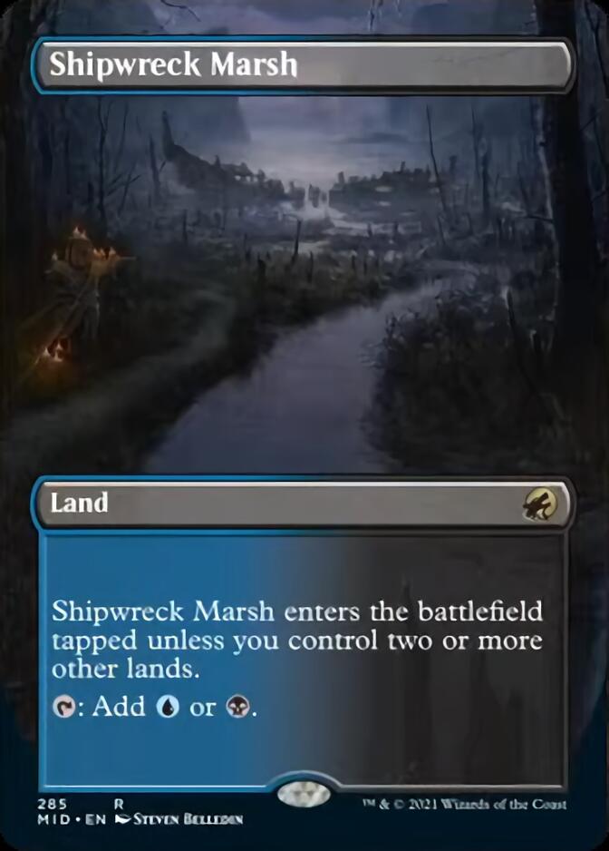 Shipwreck Marsh (Borderless Alternate Art) [Innistrad: Midnight Hunt] | Odin's Place
