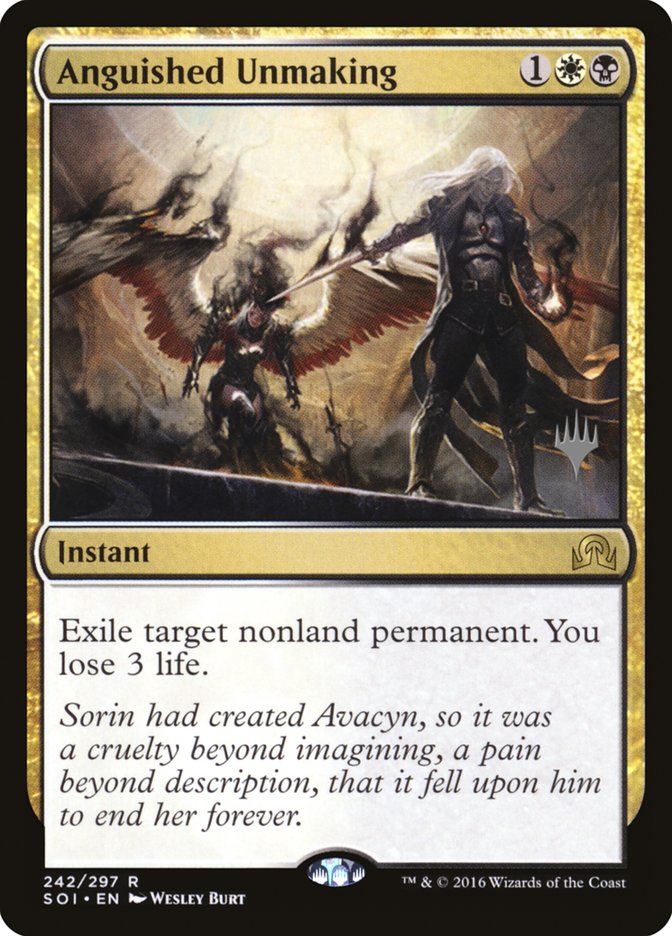 Anguished Unmaking (Promo Pack) [Shadows over Innistrad Promos] | Odin's Place
