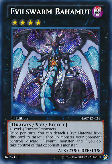 Evilswarm Bahamut [HA07-EN024] Secret Rare | Odin's Place