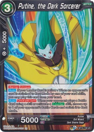 Putine, the Dark Sorcerer (BT10-139) [Rise of the Unison Warrior 2nd Edition] | Odin's Place