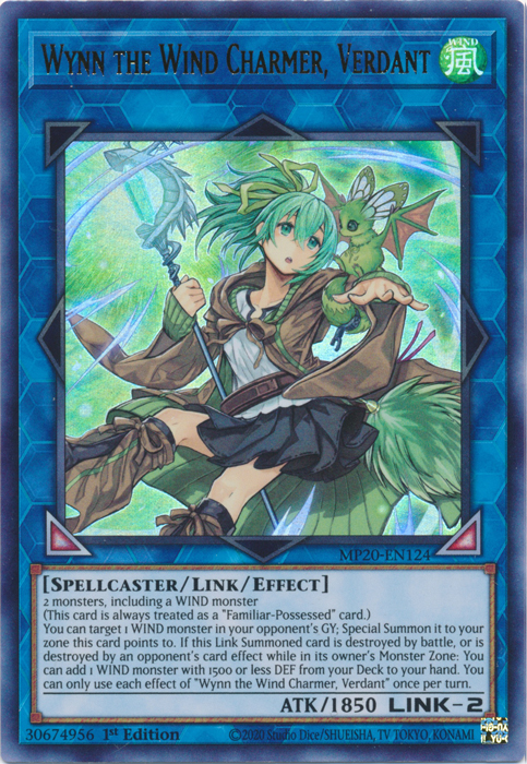 Wynn the Wind Charmer, Verdant [MP20-EN124] Ultra Rare | Odin's Place