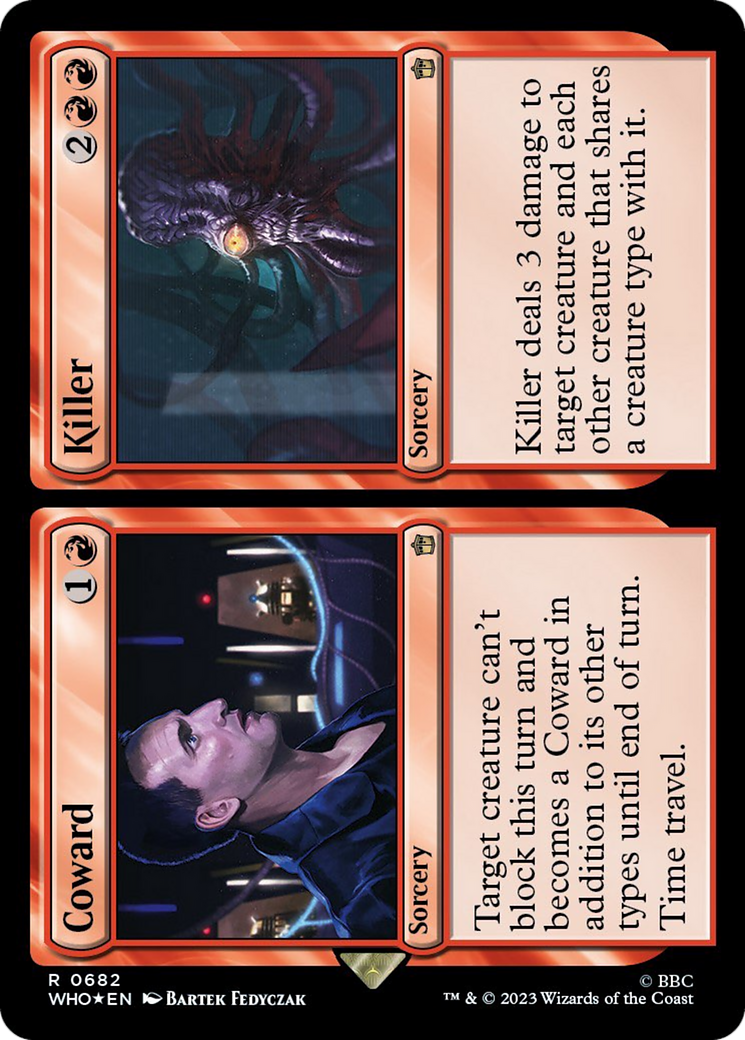 Coward // Killer (Surge Foil) [Doctor Who] | Odin's Place