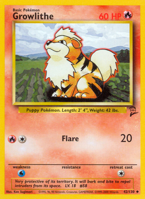 Growlithe (42/130) [Base Set 2] | Odin's Place