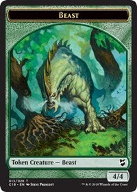 Beast (013) // Plant Double-Sided Token [Commander 2018 Tokens] | Odin's Place