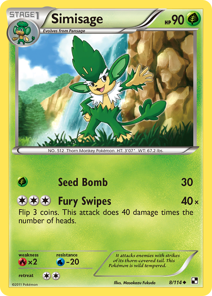 Simisage (8/114) [Black & White: Base Set] | Odin's Place