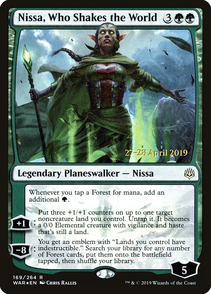 Nissa, Who Shakes the World (169) [War of the Spark Prerelease Promos] | Odin's Place