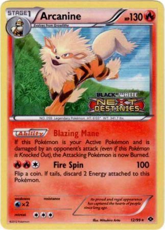 Arcanine (12/99) (Prerelease Promo) [Black & White: Black Star Promos] | Odin's Place