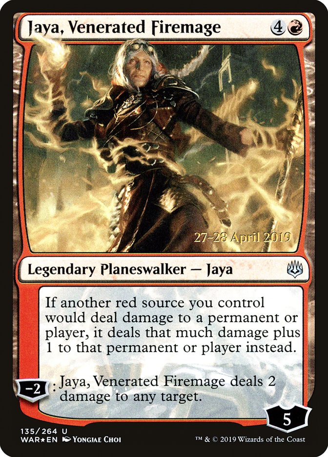Jaya, Venerated Firemage (135) [War of the Spark Prerelease Promos] | Odin's Place