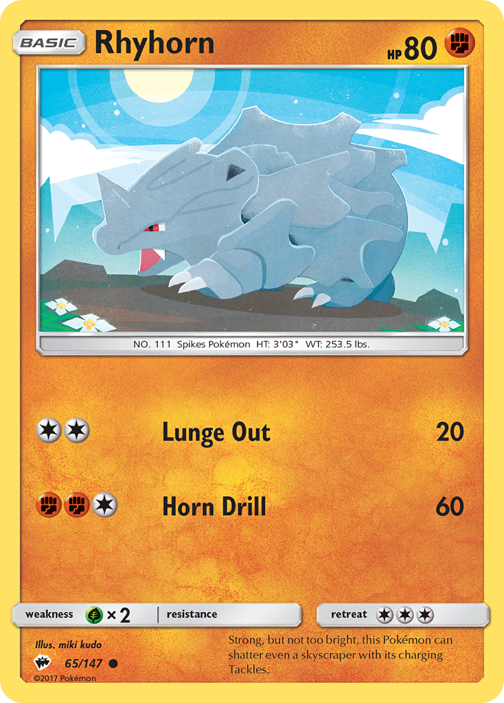 Rhyhorn (65/147) [Sun & Moon: Burning Shadows] | Odin's Place
