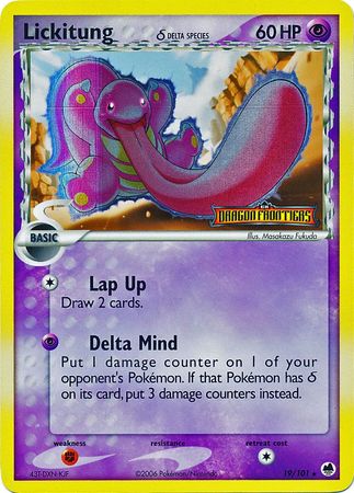 Lickitung (19/101) (Delta Species) (Stamped) [EX: Dragon Frontiers] | Odin's Place