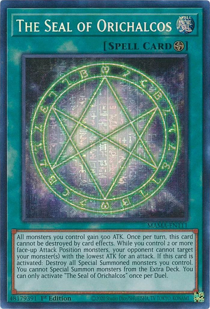 The Seal of Orichalcos [MAMA-EN111] Ultra Pharaoh's Rare | Odin's Place
