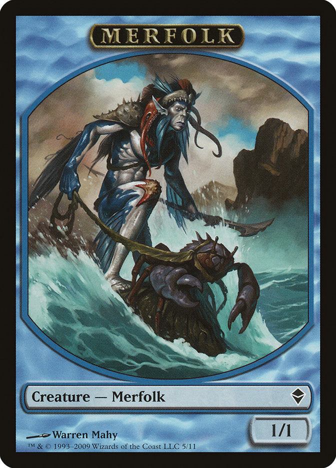 Merfolk Token (5) [Zendikar Tokens] | Odin's Place