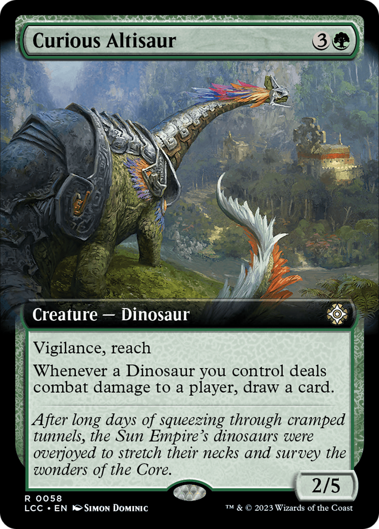 Curious Altisaur (Extended Art) [The Lost Caverns of Ixalan Commander] | Odin's Place