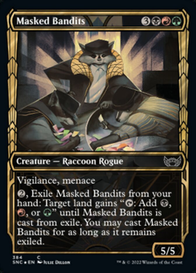 Masked Bandits (Showcase Golden Age Gilded Foil) [Streets of New Capenna] | Odin's Place