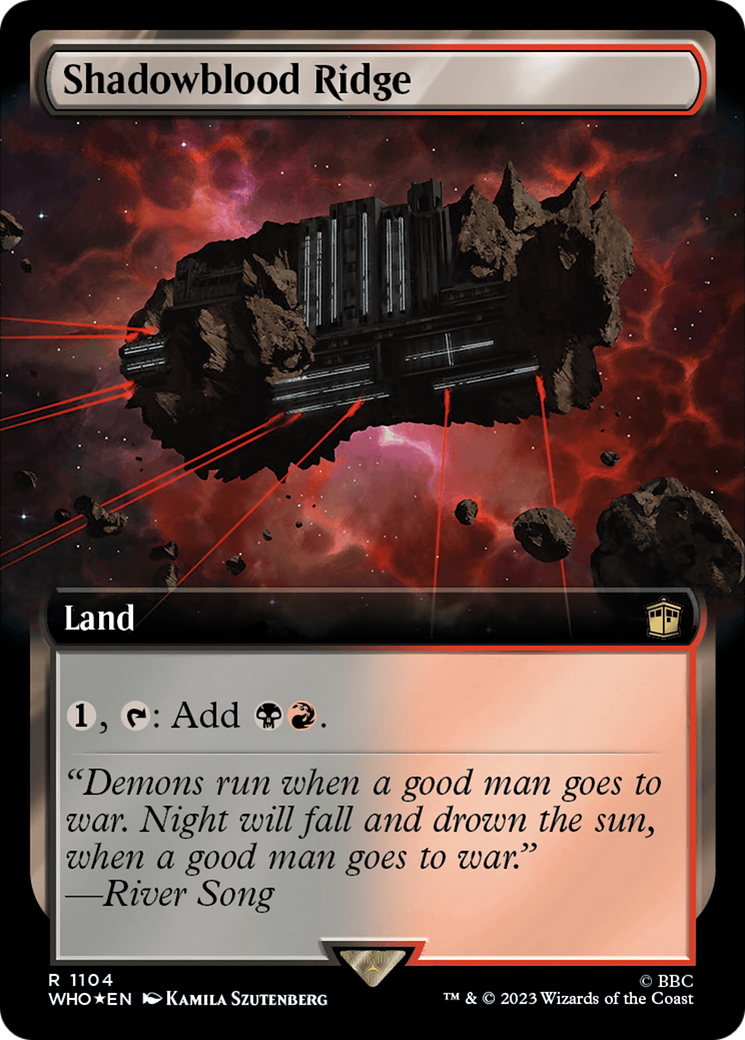 Shadowblood Ridge (Extended Art) (Surge Foil) [Doctor Who] | Odin's Place