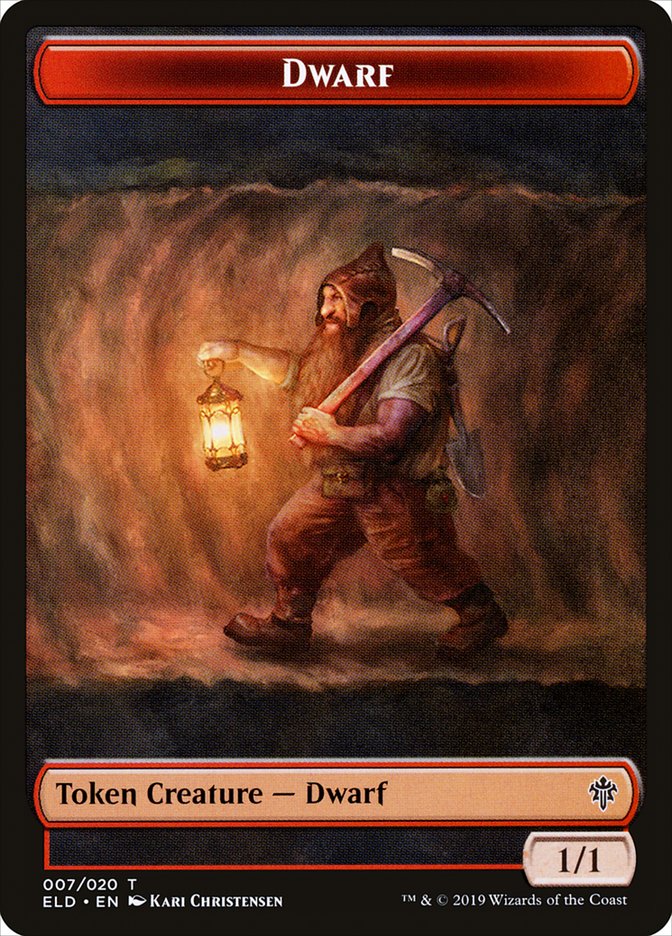 Dwarf Token [Throne of Eldraine Tokens] | Odin's Place