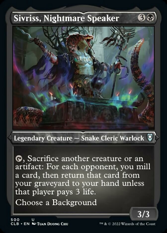 Sivriss, Nightmare Speaker (Foil Etched) [Commander Legends: Battle for Baldur's Gate] | Odin's Place
