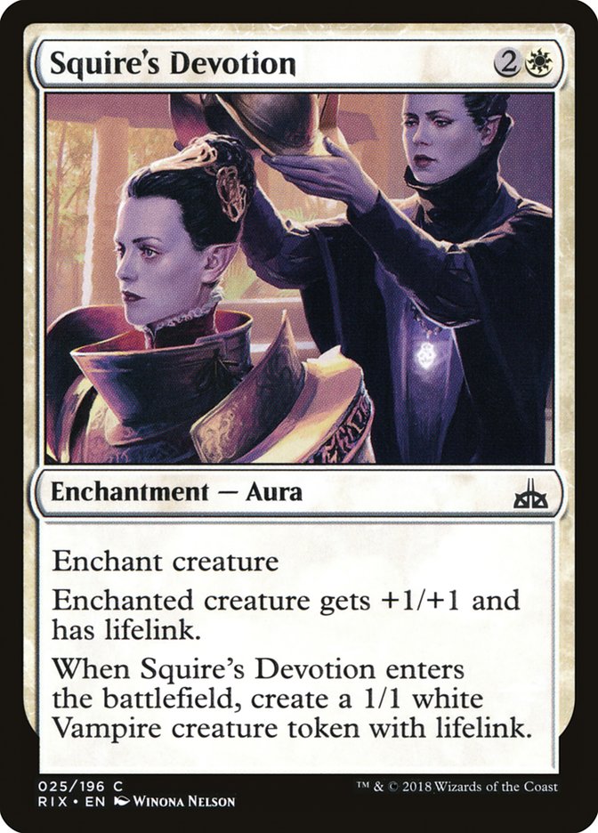 Squire's Devotion (25) [Rivals of Ixalan] | Odin's Place