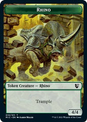 Rhino // Wolf Double-Sided Token [Innistrad: Midnight Hunt Commander Tokens] | Odin's Place