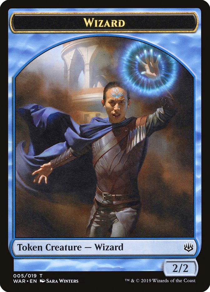 Wizard Token (5) [War of the Spark Tokens] | Odin's Place