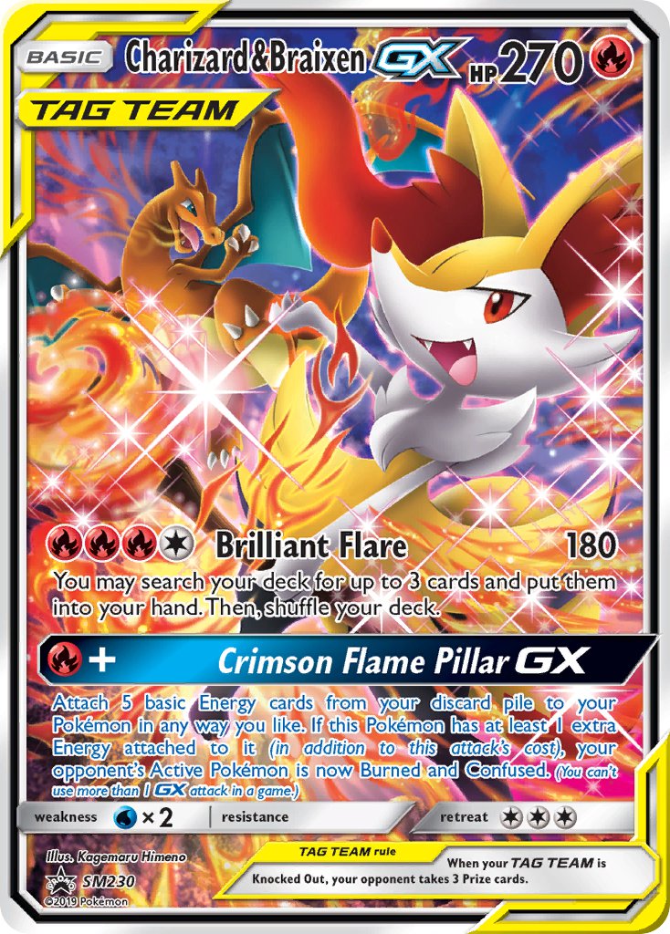 Charizard & Braixen GX (SM230) [Sun & Moon: Black Star Promos] | Odin's Place