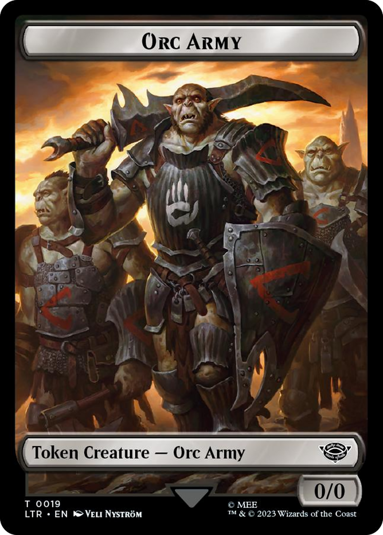 Orc Army (0019) // Food (0024) Double-Sided Token (Surge Foil) [The Lord of the Rings: Tales of Middle-Earth Tokens] | Odin's Place
