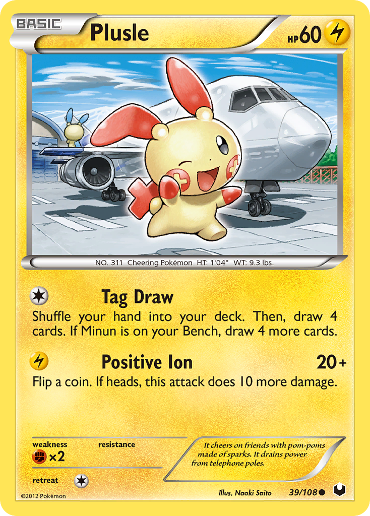 Plusle (39/108) [Black & White: Dark Explorers] | Odin's Place