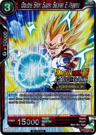 Double Shot Super Saiyan 2 Vegeta (BT2-010) [Judge Promotion Cards] | Odin's Place