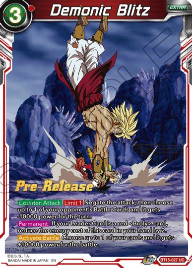 Demonic Blitz (BT15-027) [Saiyan Showdown Prerelease Promos] | Odin's Place