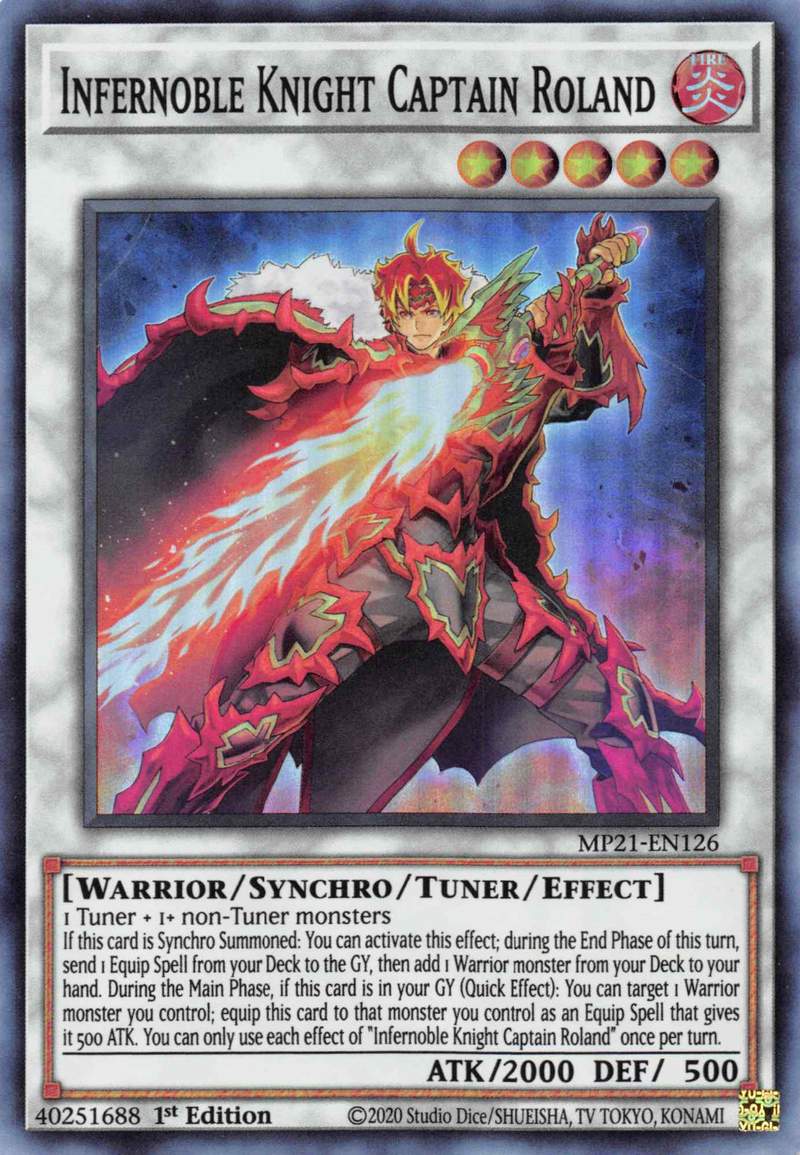 Infernoble Knight Captain Roland [MP21-EN126] Super Rare | Odin's Place