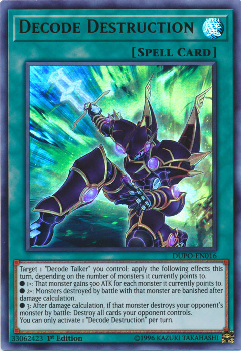 Decode Destruction [DUPO-EN016] Ultra Rare | Odin's Place