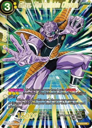 Ginyu, The Reliable Captain (Gold Stamped) (P-019) [Mythic Booster] | Odin's Place