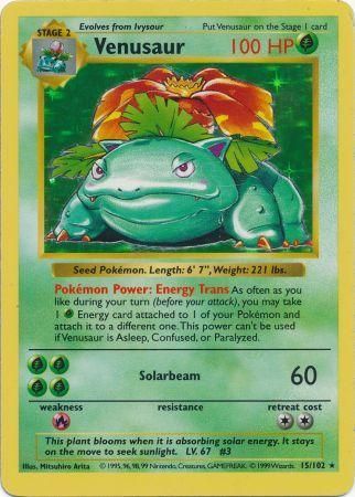 Venusaur (15/102) [Base Set Shadowless Unlimited] | Odin's Place